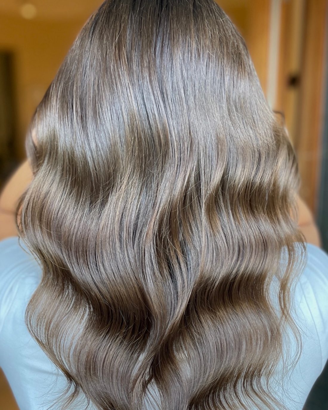 Brun reverse balayage med bløde overgange
